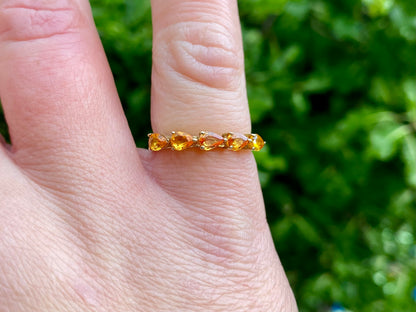 9ct Gold Orange Sapphire Ring