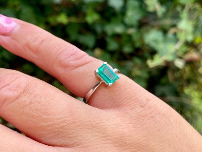 Platinum Emerald Ring