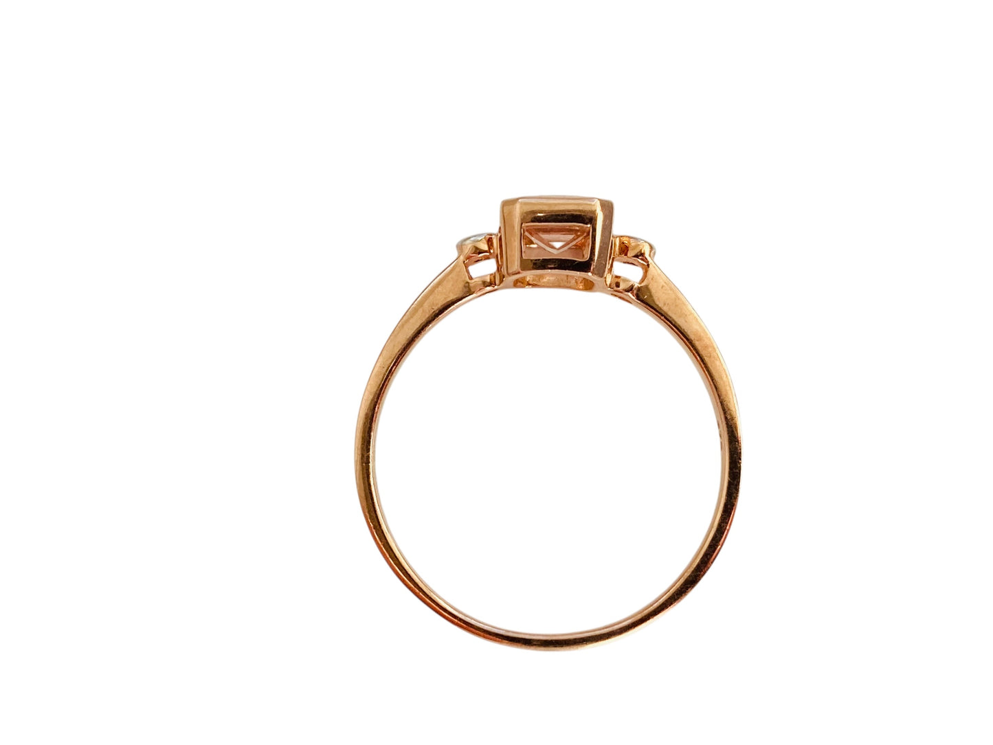 9ct Gold Morganite & Diamond Ring