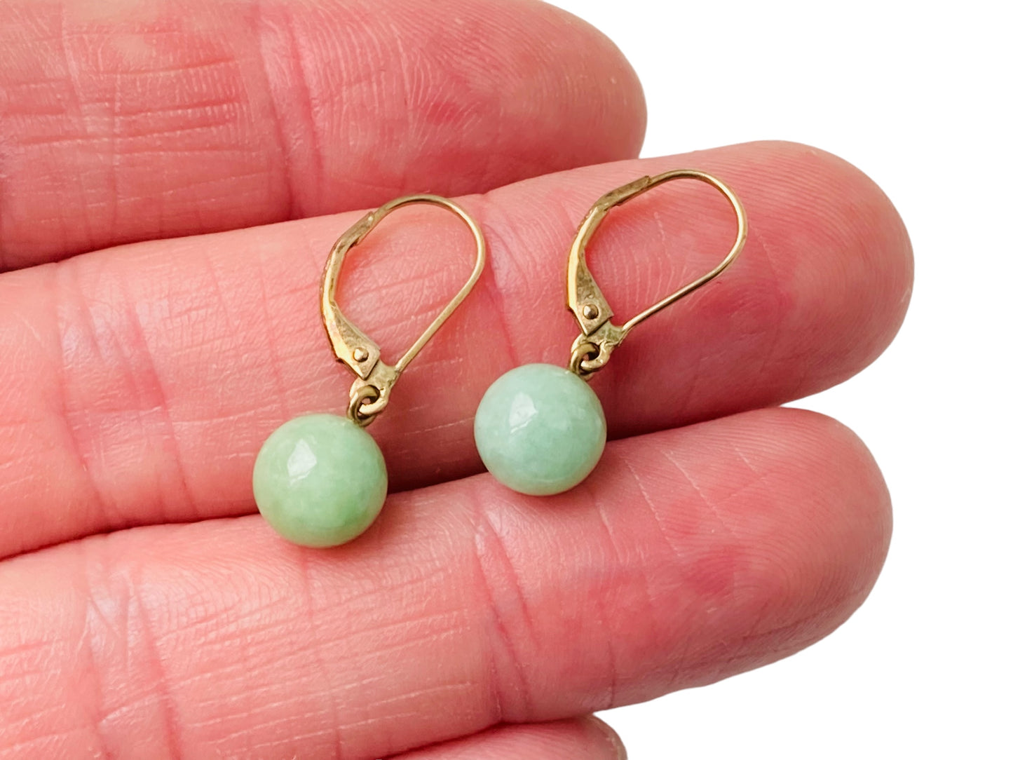 9ct Gold Jade Earrings