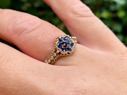 Vintage 9ct Gold Sapphire Ring