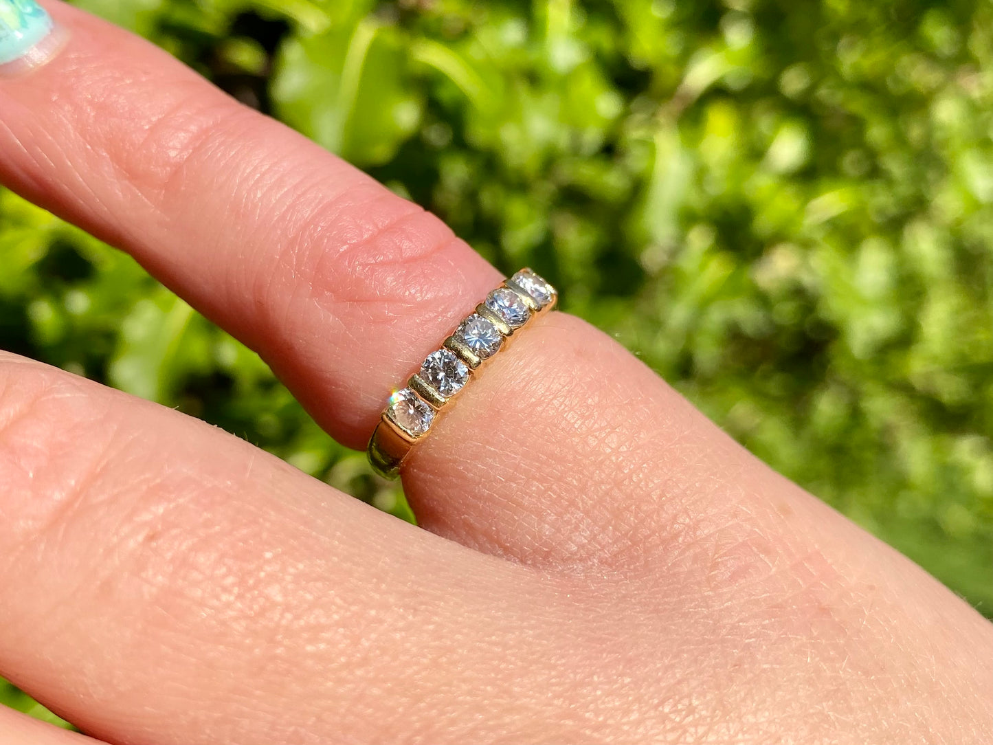 Vintage 18ct Gold Five-Stone Diamond Ring