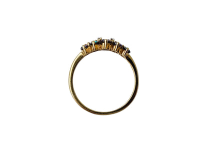 9ct Gold Mystic Topaz & Diamond Ring