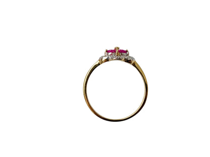 9ct Gold Ruby & Diamond Ring