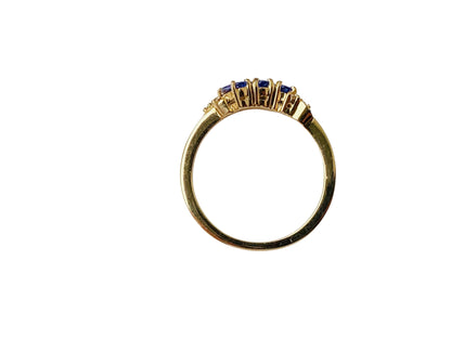 9ct Gold Tanzanite & Diamond Ring