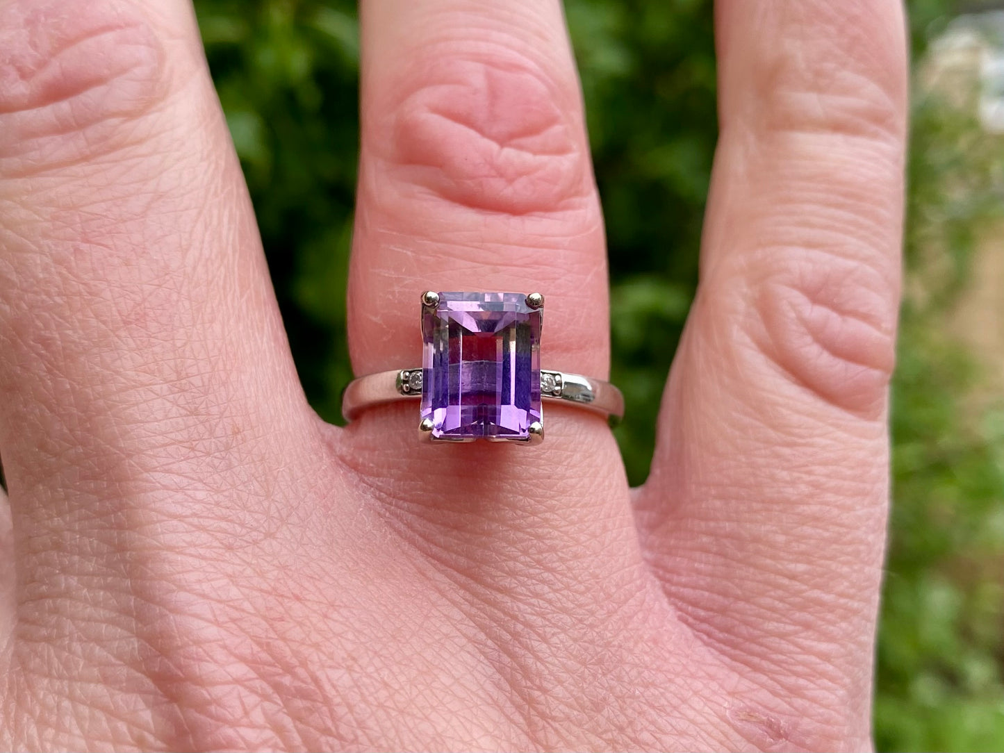 9ct Gold Ametrine & Diamond Ring