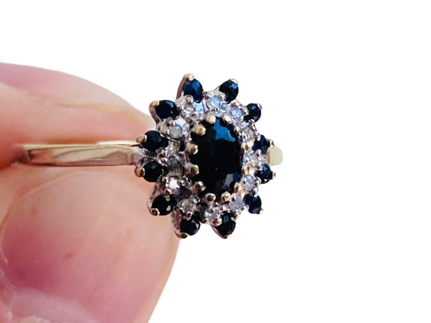 9ct Gold Sapphire & Diamond Ring