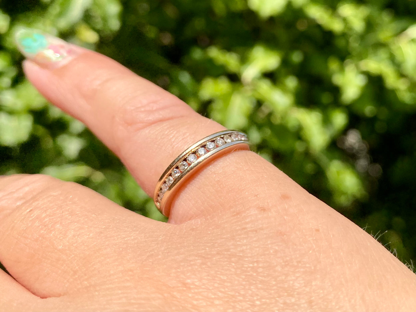 9ct Gold Sixteen-Stone 0.33ct Diamond Stacking Ring