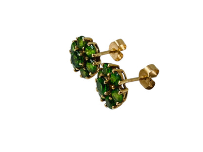 9ct Gold Diopside Earrings