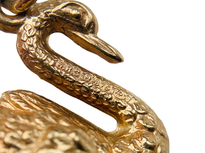 Vintage 9ct Gold Swan Pendant or Charm