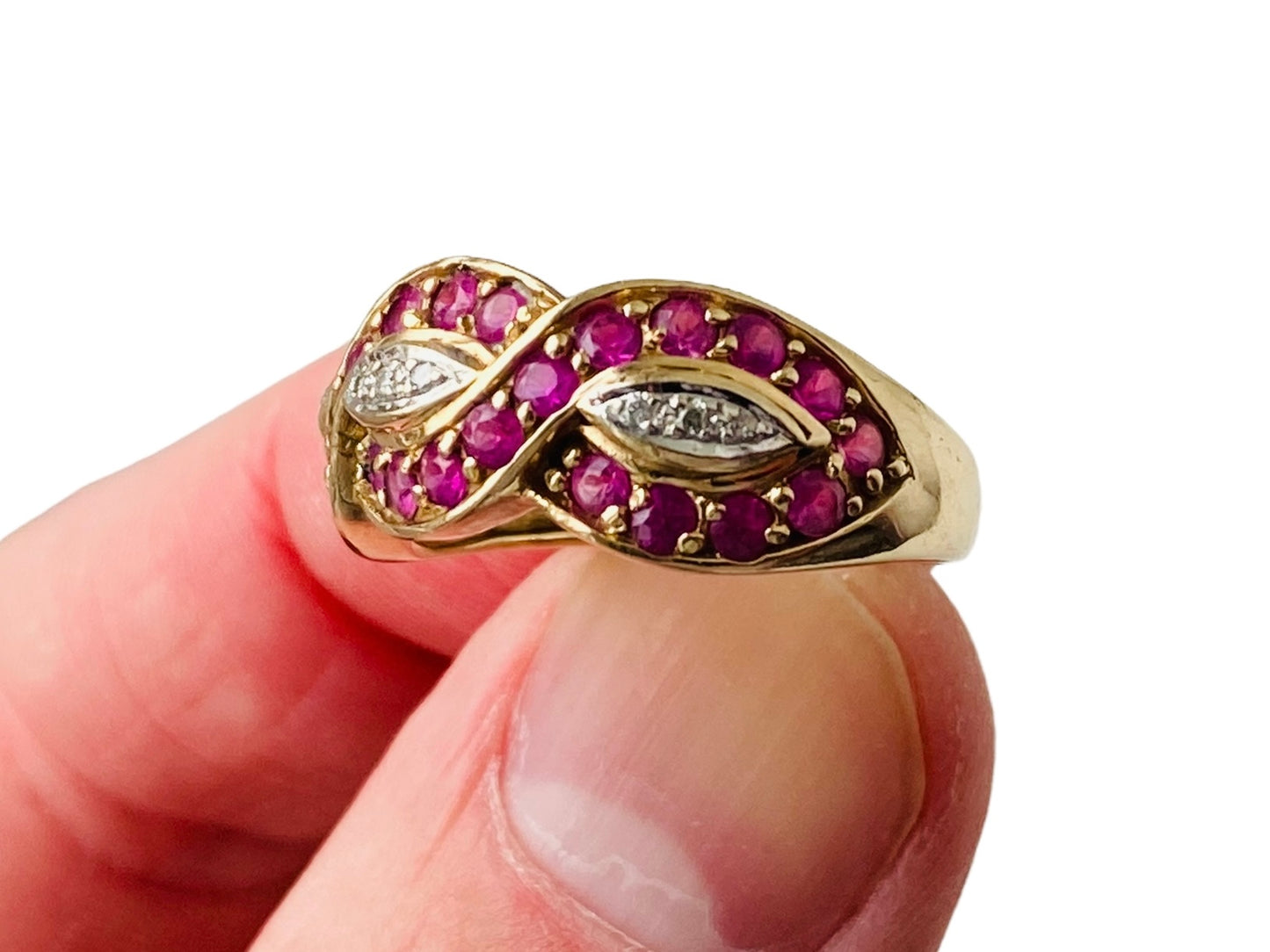 9ct Gold Ruby & Diamond Ring