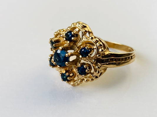 Vintage 9ct Gold Sapphire Ring