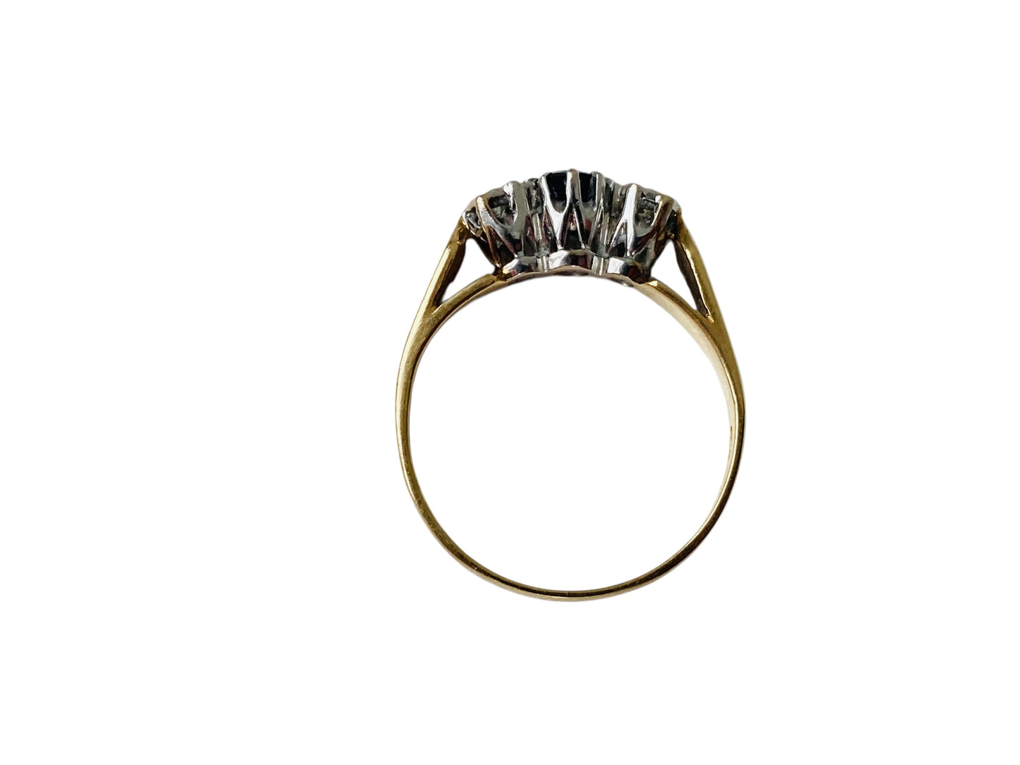 Vintage 9ct Gold Sapphire & Diamond Ring