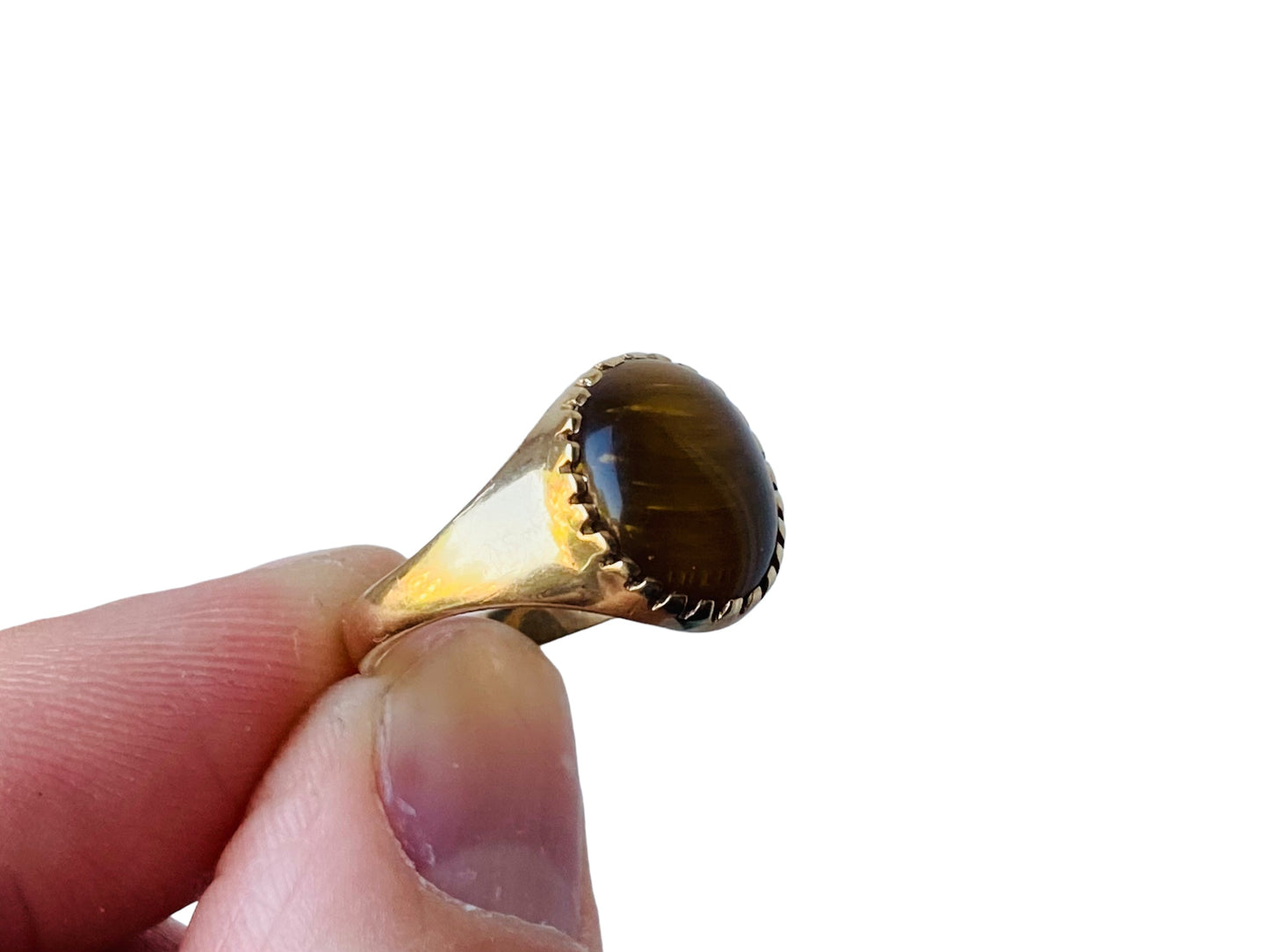 9ct Gold Tigers Eye Ring