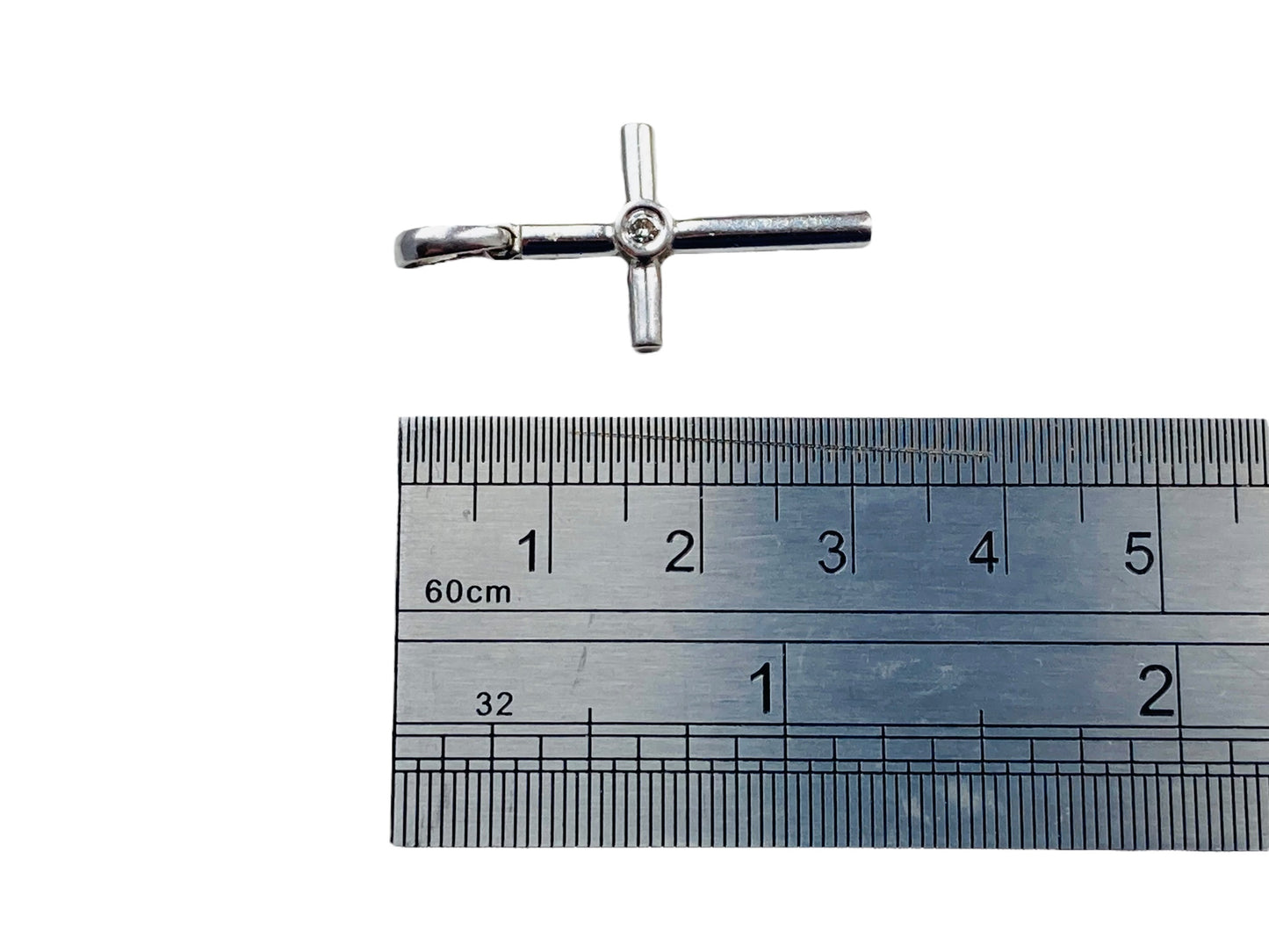9ct Gold Diamond Cross Pendant