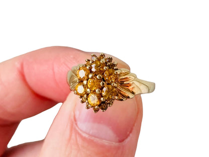 9ct Gold Orange Sapphire Ring