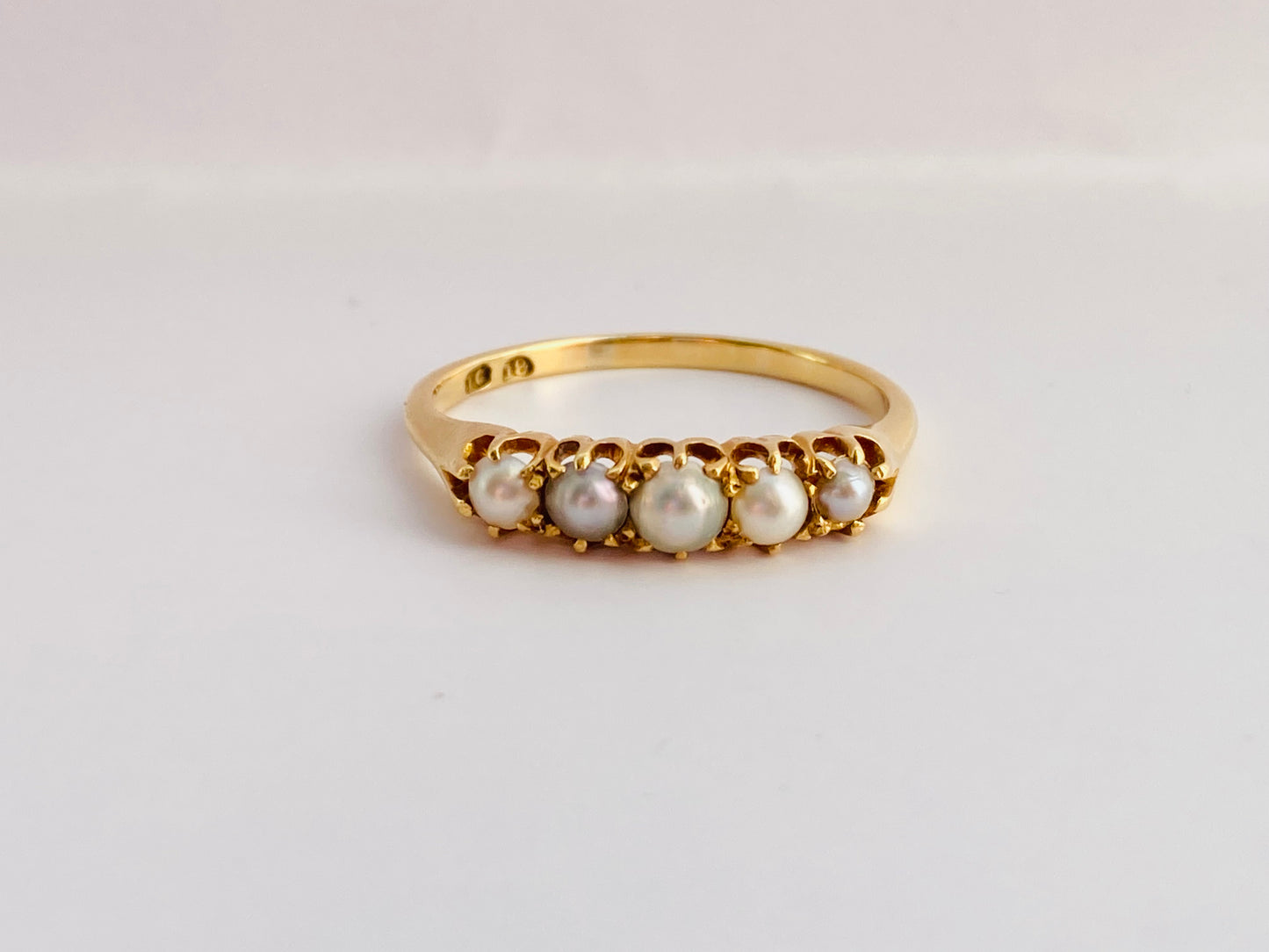 Antique 18ct Gold Pearl Ring