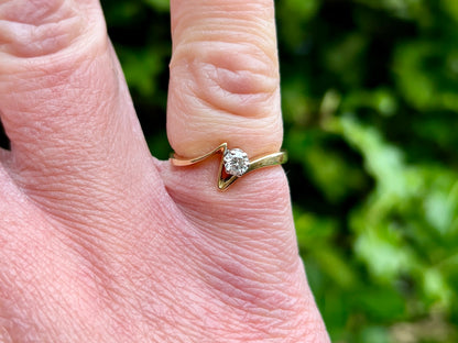 Vintage 18ct Gold Diamond Solitaire Ring