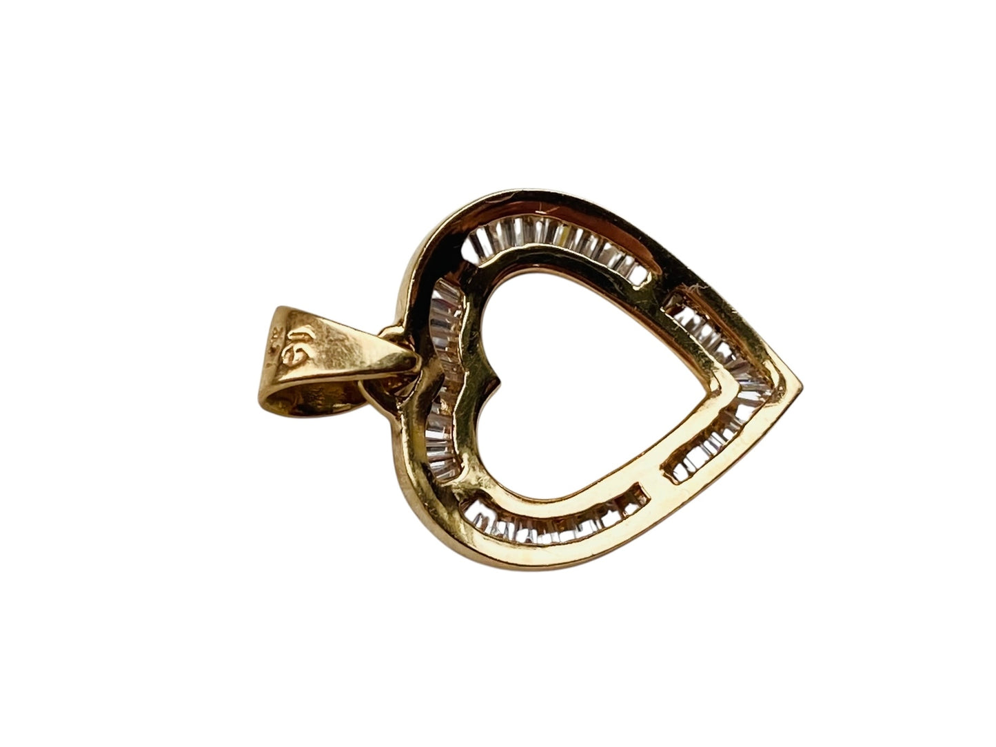 14ct Gold Diamond Heart Pendant