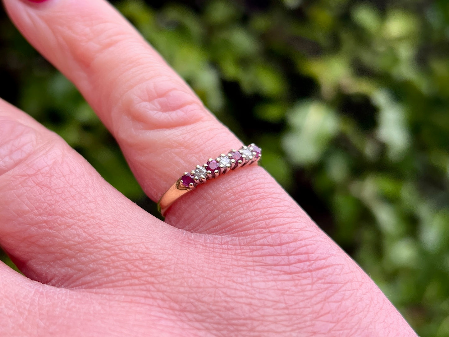 Vintage 18ct Gold Ruby & Diamond Ring