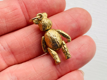 9ct Gold Articulated Bear Pendant