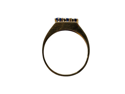14ct Gold Three-Stone Sapphire Ring