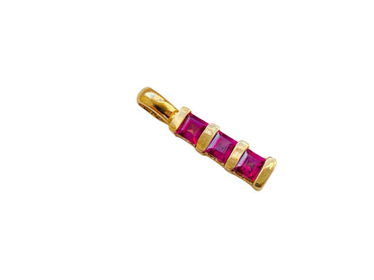 9ct Gold Rhodolite Garnet Pendant