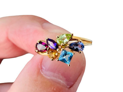9ct Gold Multi-Gemstone Ring