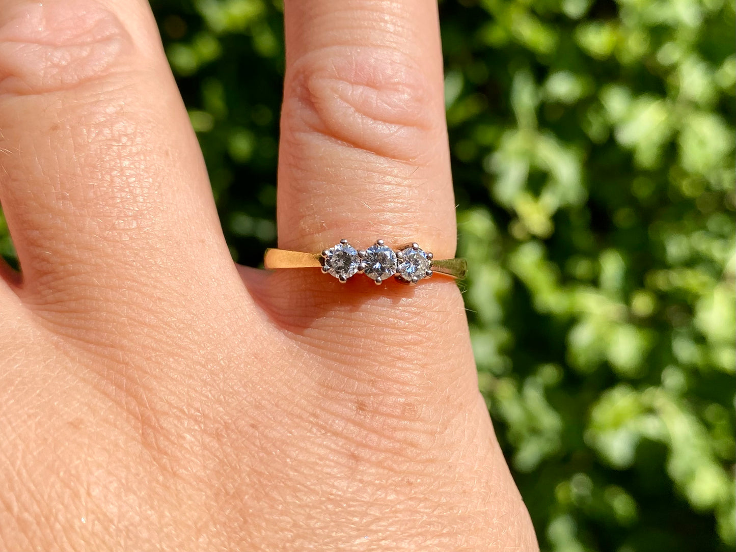 18ct Gold Three-Stone Diamond Ring