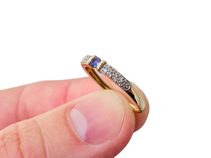 9ct Gold Tanzanite & Diamond Ring