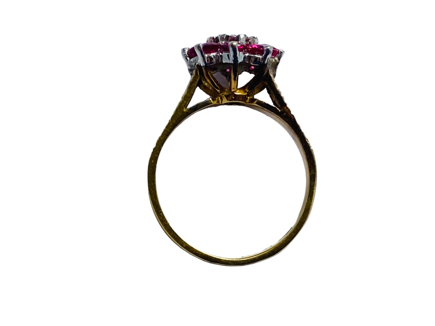 Vintage 18ct Gold Ruby & Diamond Ring