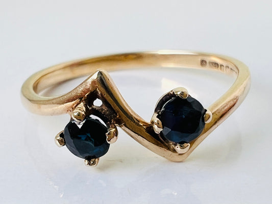 Vintage 9ct Gold Sapphire Ring