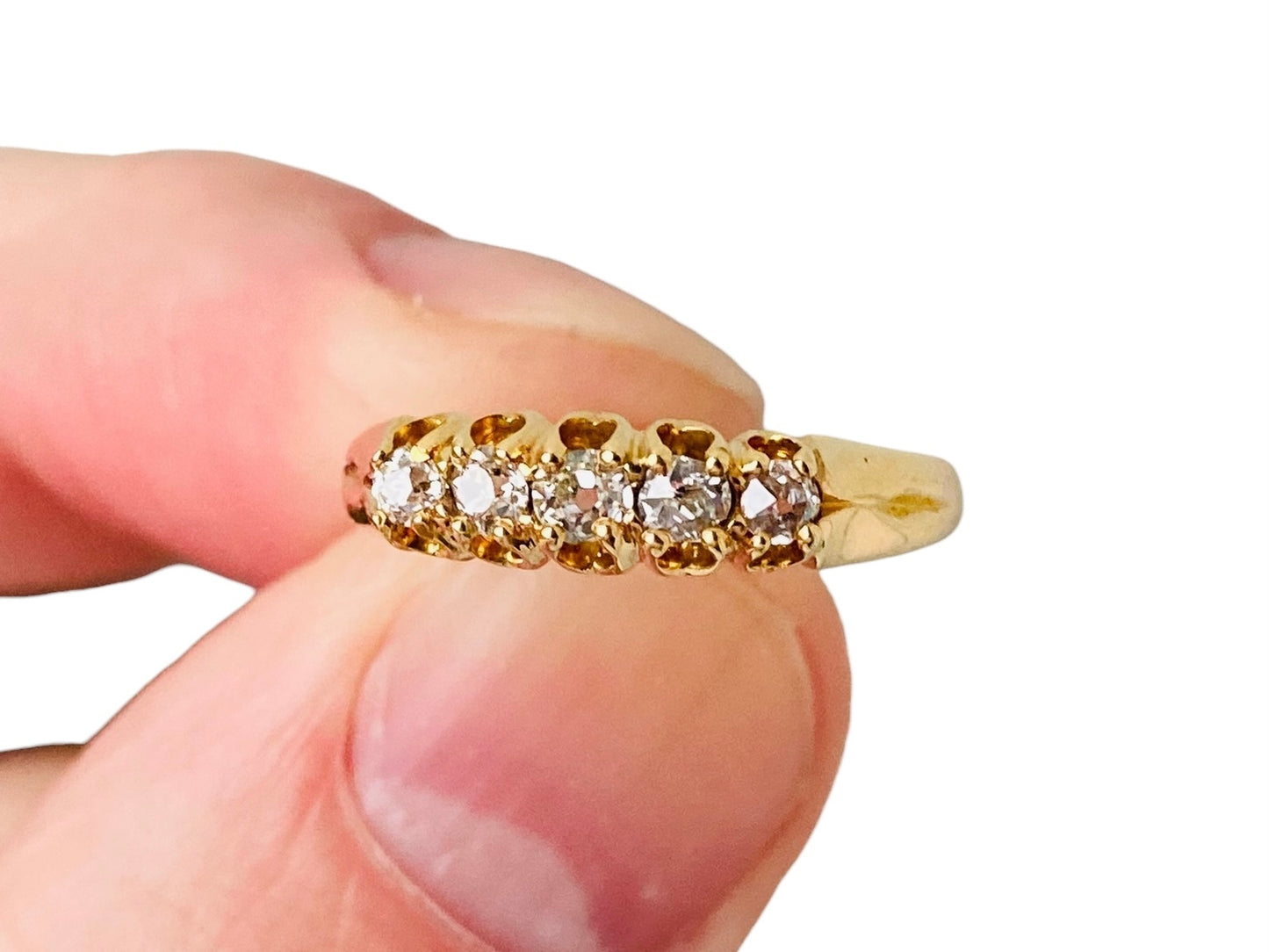 Antique Victorian 18ct Gold Five-Stone Diamond Ring