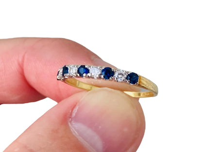 Vintage 18ct Gold Sapphire & Diamond Ring