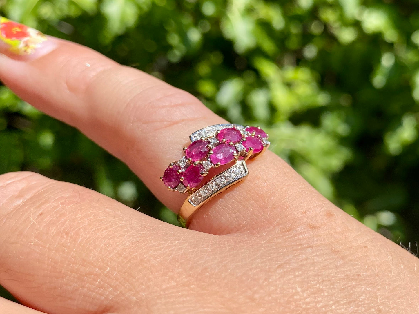 9ct Gold Ruby & Diamond Ring