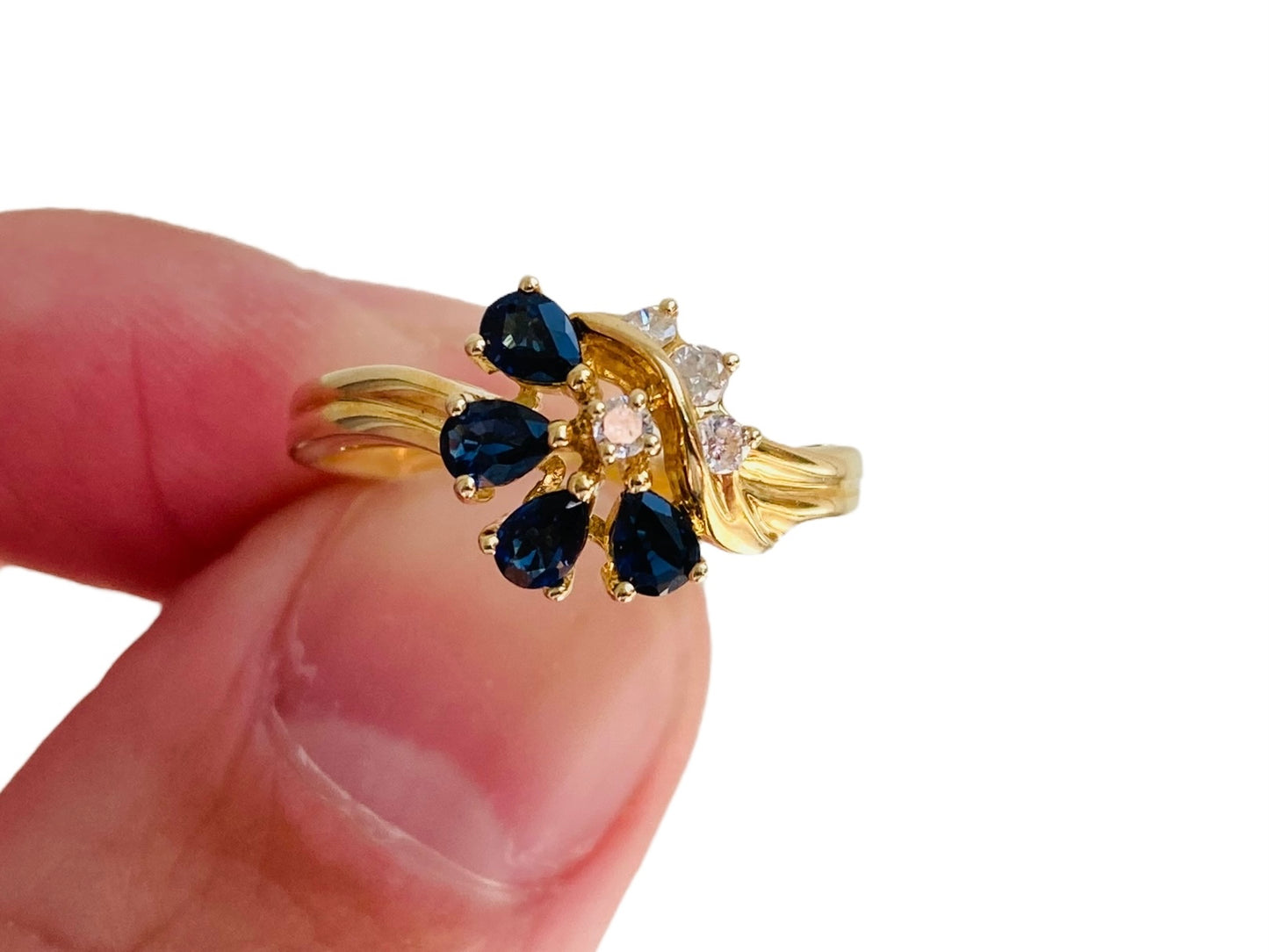 14ct Gold Sapphire & Diamond Ring