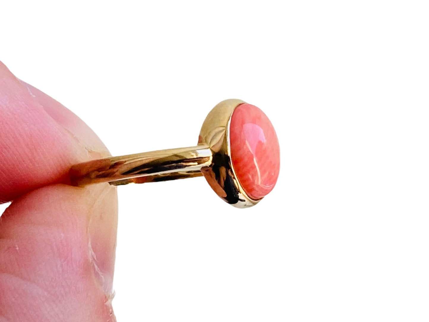 9ct Gold Coral Ring