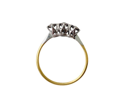 Antique 18ct Gold Three-Stone Diamond Ring