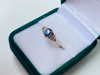 9ct Gold Sapphire & Diamond Ring