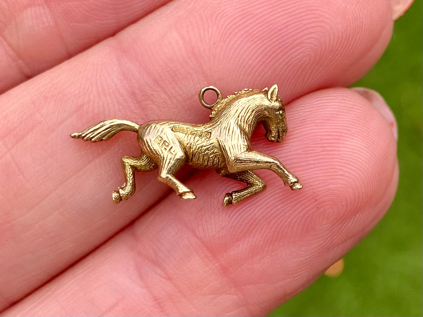 Vintage 9ct Gold Horse Pendant