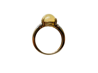 9ct Gold Opal & Diamond Ring