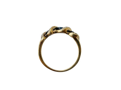 9ct Gold Sapphire & Diamond Ring