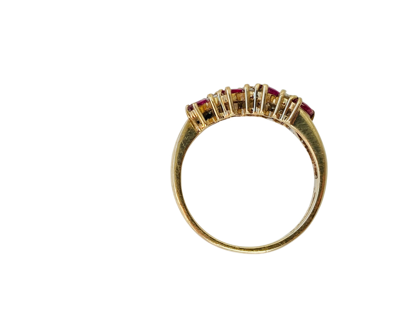 Vintage 9ct Gold Ruby & Diamond Ring