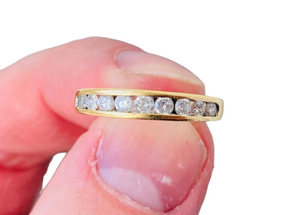 18ct Gold 0.50ct Nine-Stone Diamond Ring