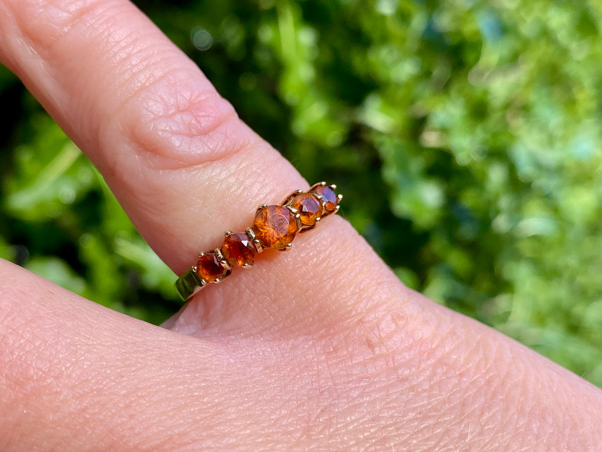 Vintage 9ct Gold Citrine Ring