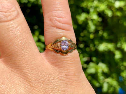 Vintage 9ct Gold Amethyst Ring