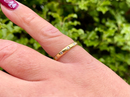 18ct Gold Five-Stone Diamond Band Ring