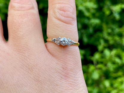 Antique 18ct Gold Diamond Ring