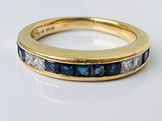 18ct Gold Sapphire & Diamond Ring