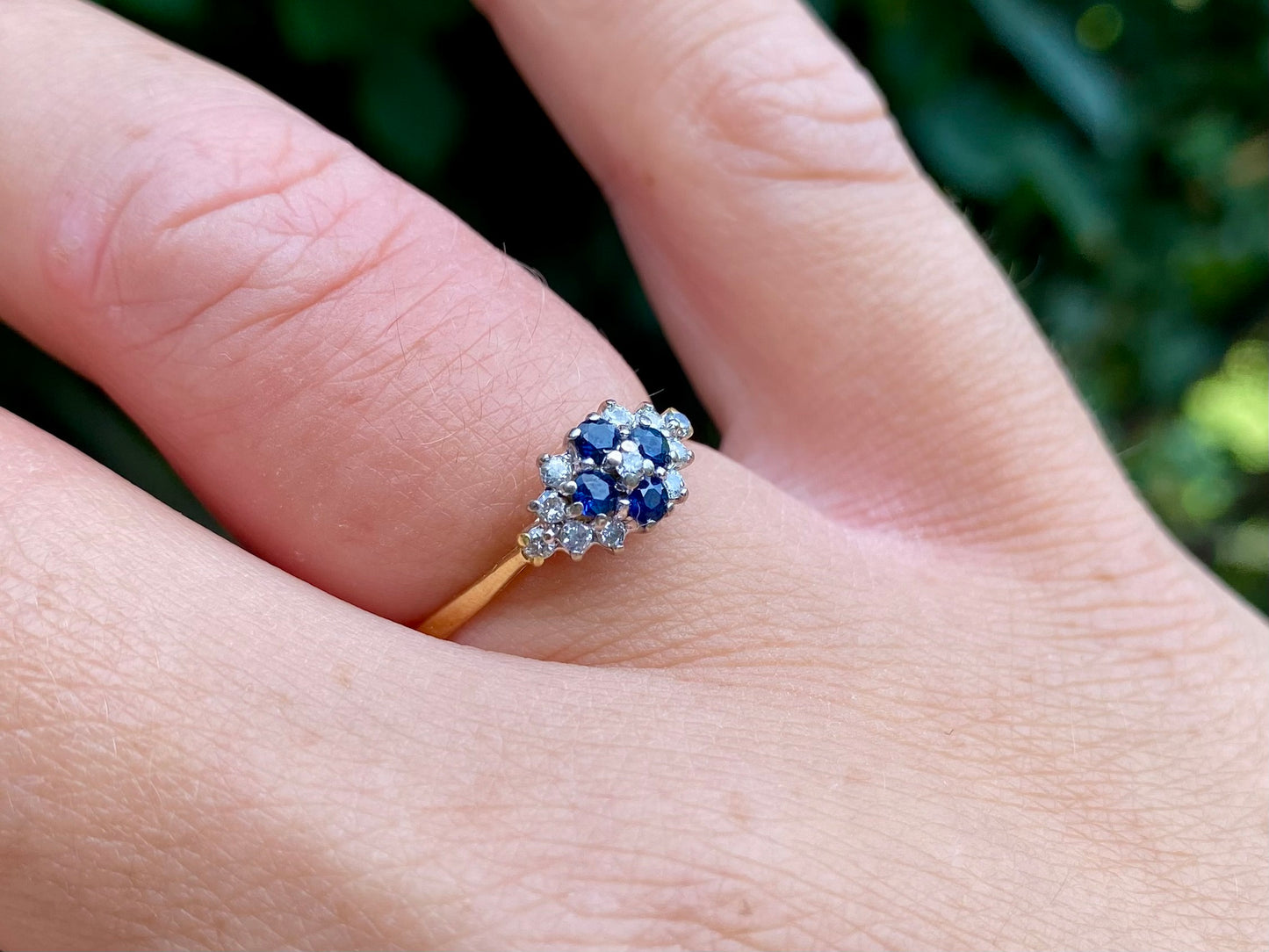 Vintage 18ct Gold Sapphire & Diamond Ring